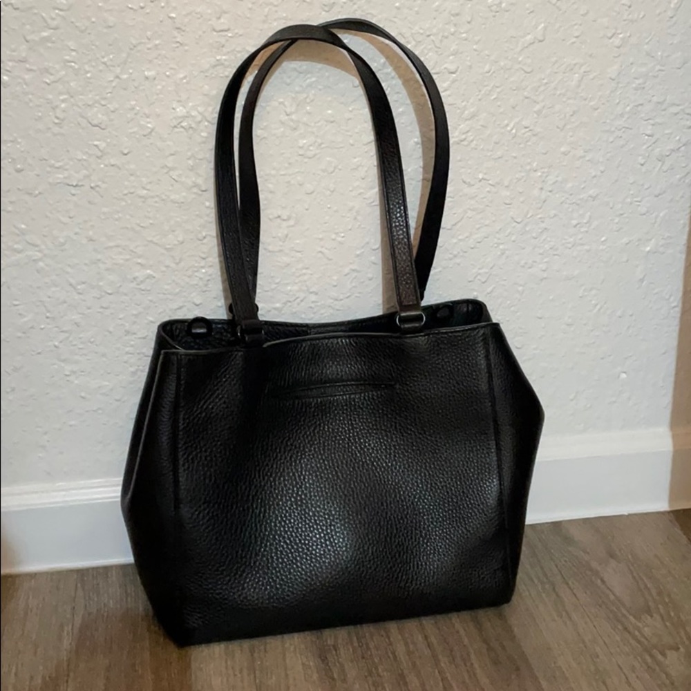 Dagne Dover Black Allyn Leather Tote